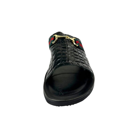 Mark Black Mens Italian Leather Sandals Shoes main image 4